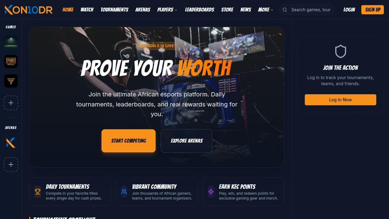Kon10dr - African Esports Platform