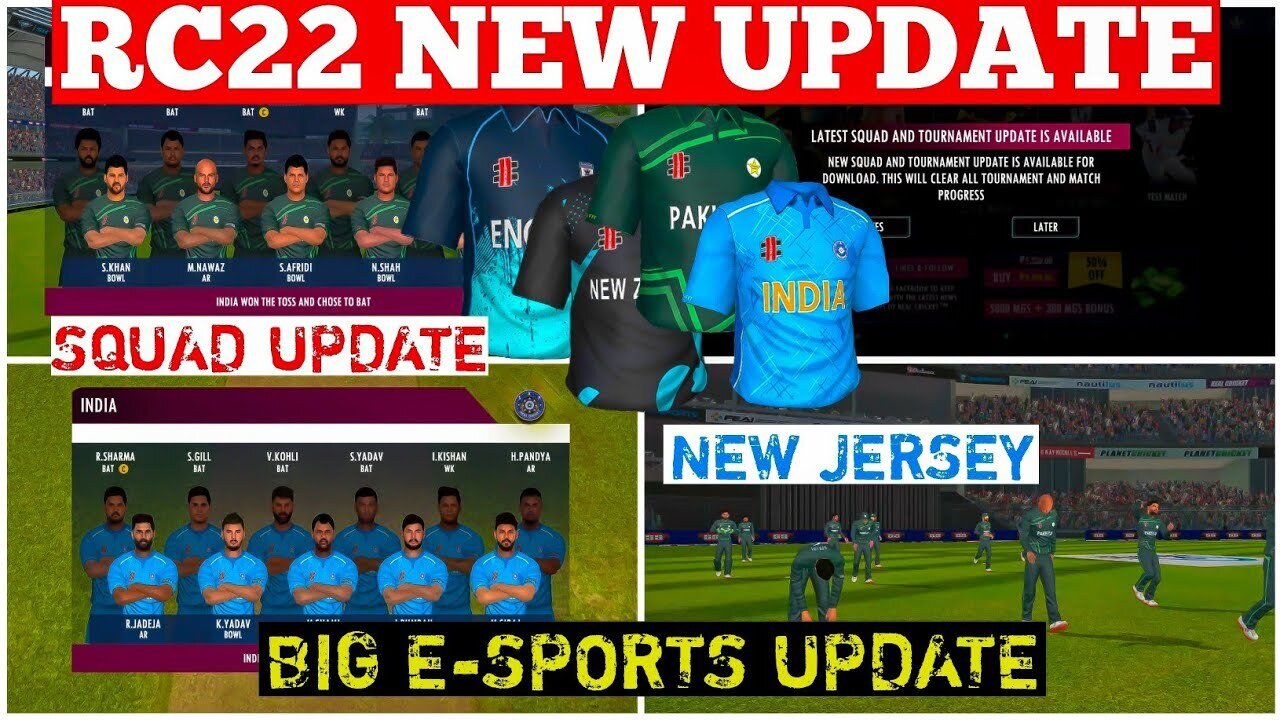 RC22™ New Update Today  | Real Cricket 22 New Update Today | RC22 Squad Update | RC22 Jersey Update