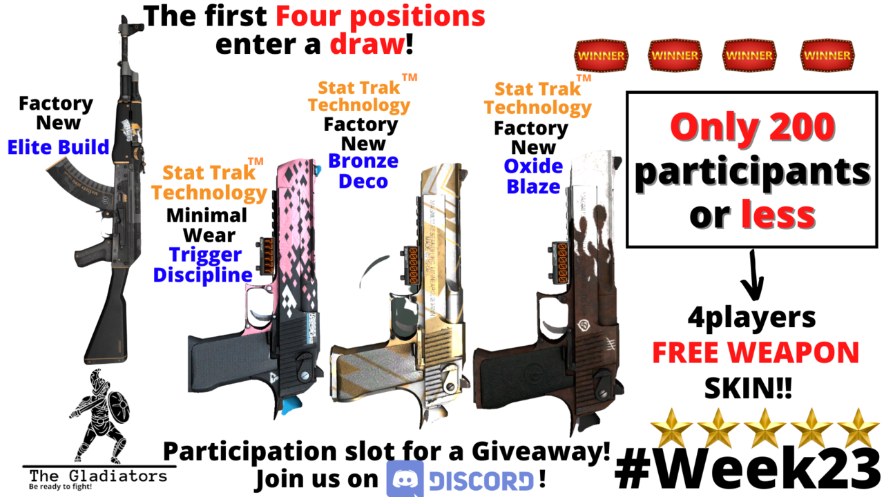 Week23Short Knives Edition! Four Participation Slots for FREE Weapons