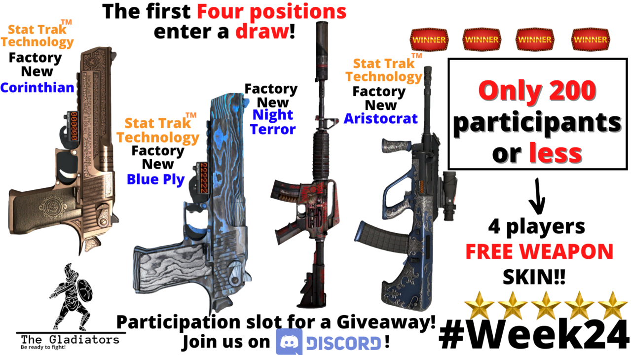 Week24Short PISTOLS Edition! Four Participation Slots for FREE Weapons