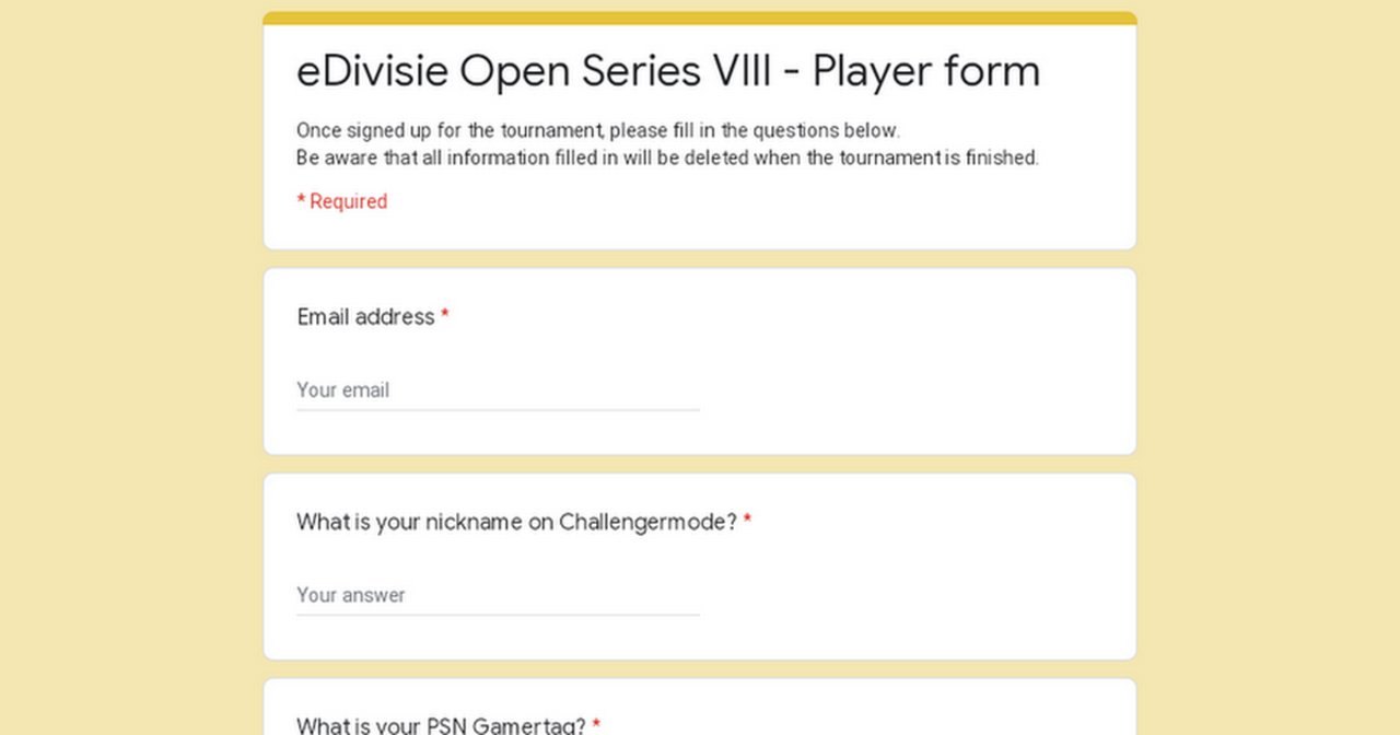 eDivisie Open Series IX - Player form
