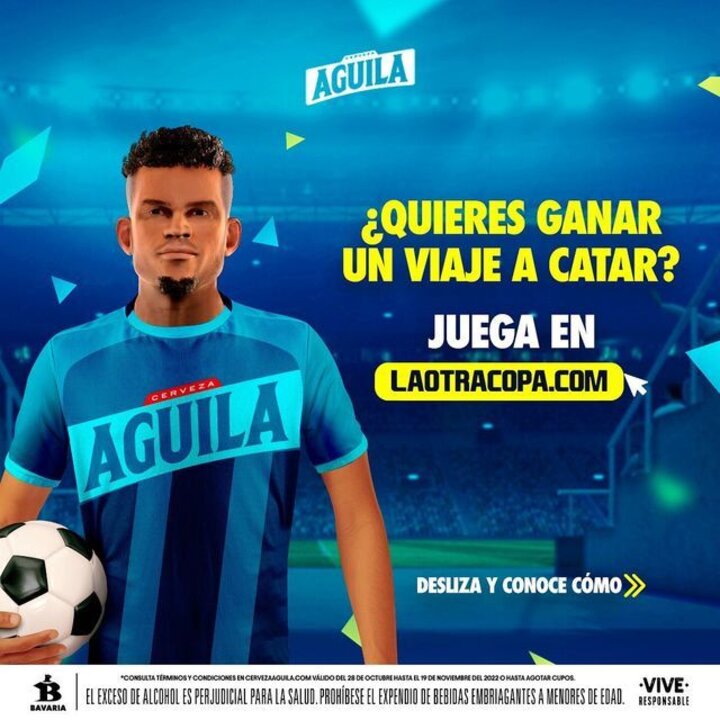 Cerveza Aguila on Instagram: "¿Asumes el reto? Comenta este emoji 🎮 si es un sí. 

Juega y participa por un viaje para vivir la fiesta del fútbol en Catar. 

Ingresa al link de nuestra biografía, compra tu sixpack y participa 🎮"