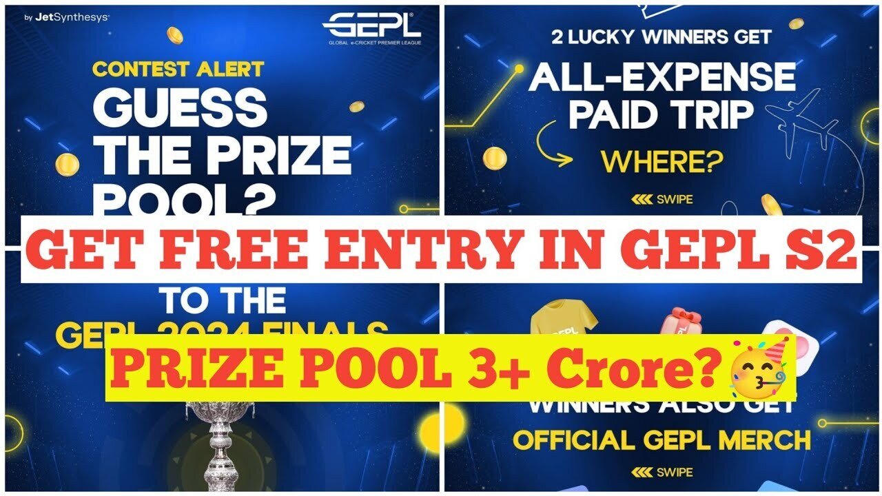 GEPL S2 Free Entry | Real Cricket 24 GEPL Season 2 Tournament