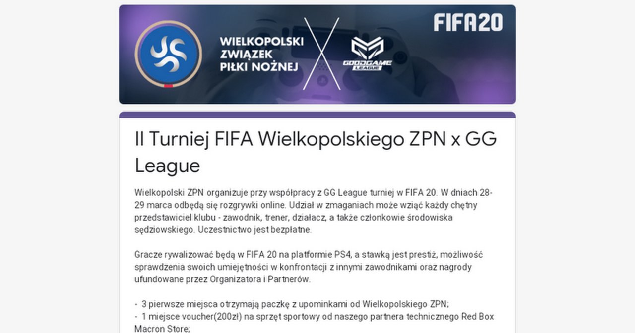 II Turniej FIFA Wielkopolskiego ZPN x GG League